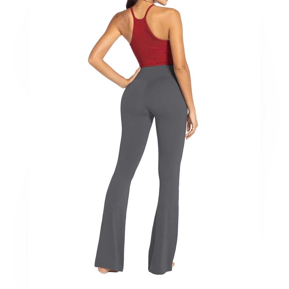 Sunzel High-Waisted Flare Pants in Charcoal..SIZE:M - Picture 2 of 12